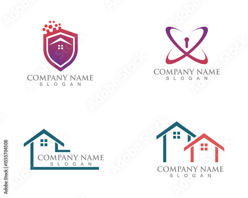 Simple House Home Real Estate Logo Icons