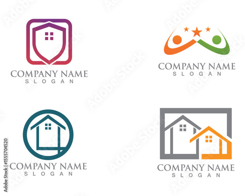 Simple House Home Real Estate Logo Icons