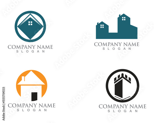 Simple House Home Real Estate Logo Icons