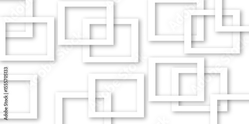 White and gray overlap triangle geometric technology pattern. gray rectangle frames with soft shadows white square line technology concept .White triangular beautiful tech layout triangle background.