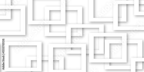 White and gray overlap triangle geometric technology pattern. gray rectangle frames with soft shadows white square line technology concept .White triangular beautiful tech layout triangle background.