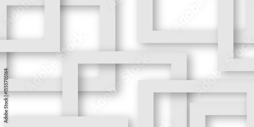 White and gray overlap triangle geometric technology pattern. gray rectangle frames with soft shadows white square line technology concept .White triangular beautiful tech layout triangle background.