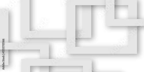 White and gray overlap triangle geometric technology pattern. gray rectangle frames with soft shadows white square line technology concept .White triangular beautiful tech layout triangle background.