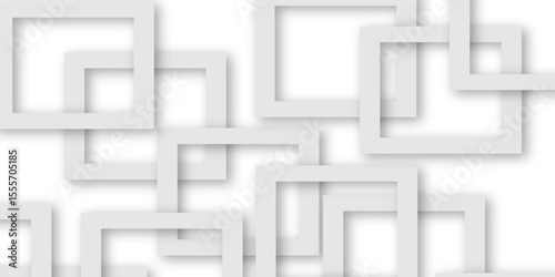 White and gray overlap triangle geometric technology pattern. gray rectangle frames with soft shadows white square line technology concept .White triangular beautiful tech layout triangle background.