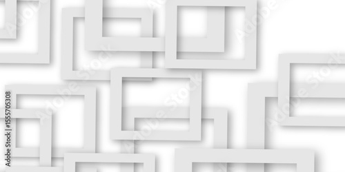 White and gray overlap triangle geometric technology pattern. gray rectangle frames with soft shadows white square line technology concept .White triangular beautiful tech layout triangle background.