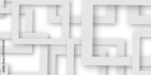 White and gray overlap triangle geometric technology pattern. gray rectangle frames with soft shadows white square line technology concept .White triangular beautiful tech layout triangle background.