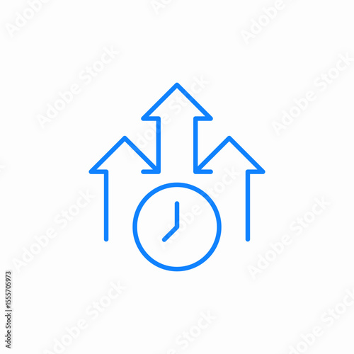 improved timing icon sign vector