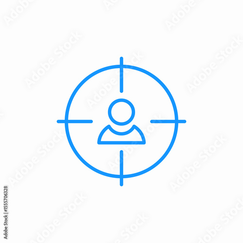 target audience icon sign vector