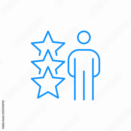 user rating icon sign vector