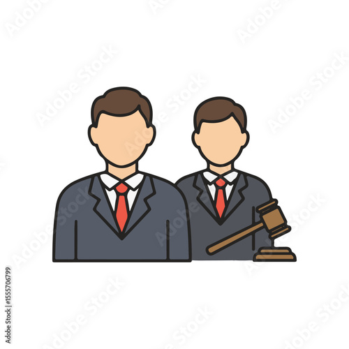 Legal and Law Vector Icons – Lawyer, suitable for infographic and app design