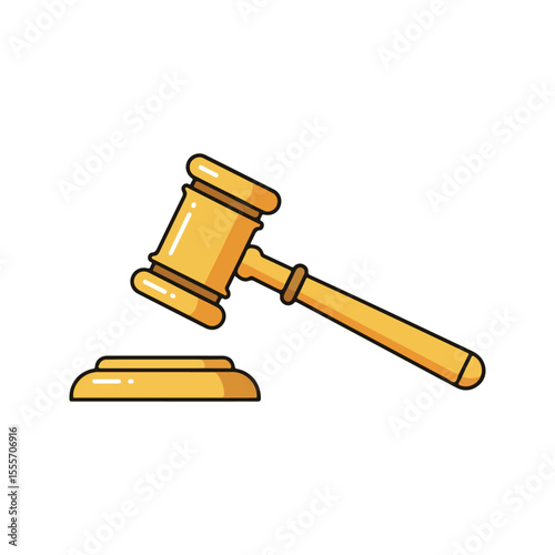 Legal and Law Vector Icons – Gavel, perfect for infographic and app design