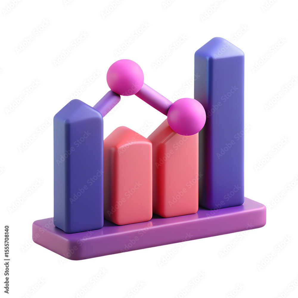 3D Bar Graphs Upward Trend PNG - Business Growth Statistics 3D Bar Graphs Upward Trend PNG - Business Growth Statistics