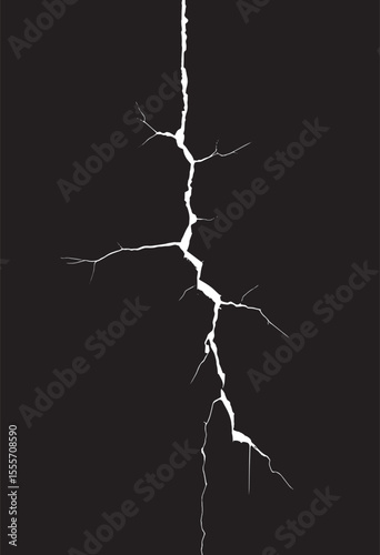 cracked ground with cracks line, crack on concrete