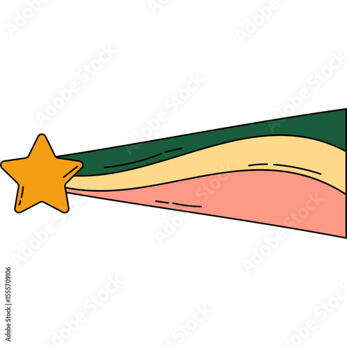 Retro Shooting Star