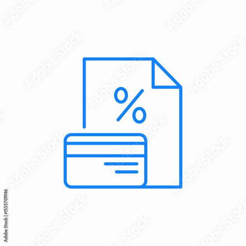 credit card interest icon sign vector