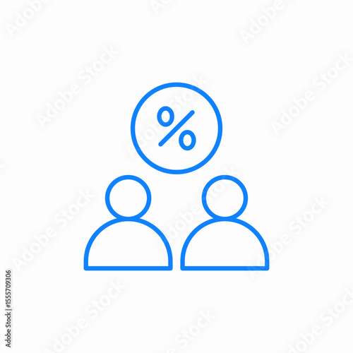 discount for two users icon sign vector