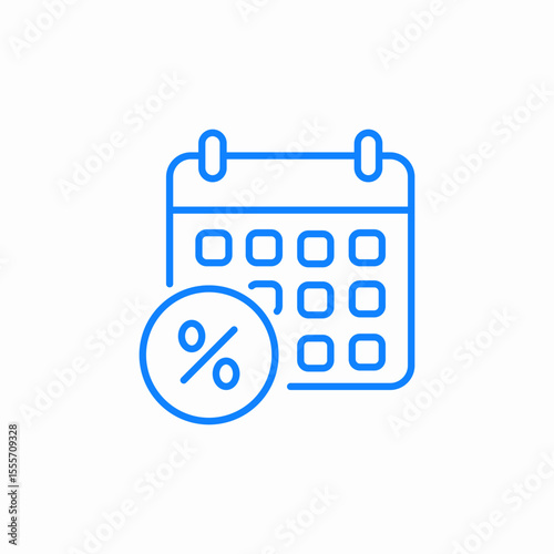 discount period icon sign vector