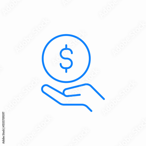 financial donation icon sign vector