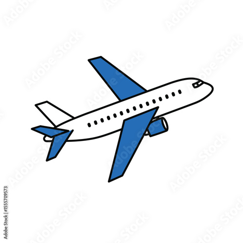 airplane on a white background