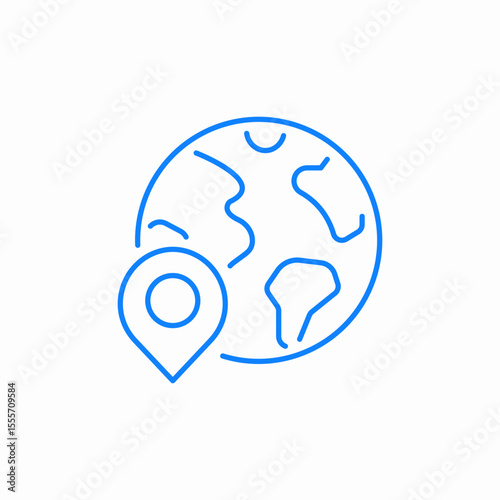 global location icon sign vector