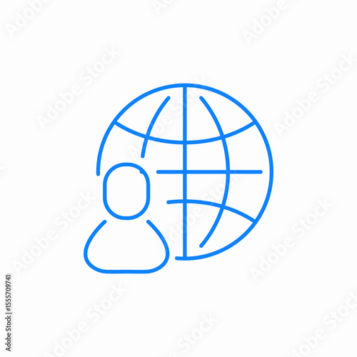 global user icon sign vector