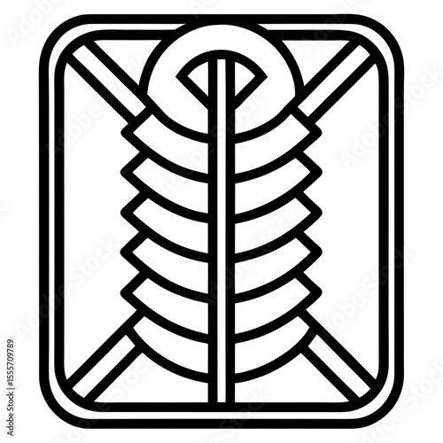 Radiology Film Icon – Line Art Design