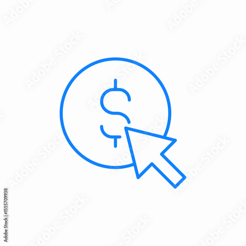 pay per click icon sign vector