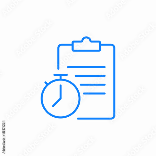 time attendance icon sign vector