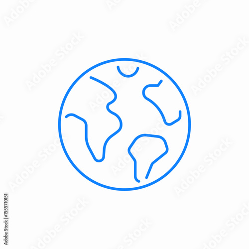 world map icon sign vector