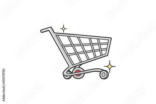 shopping cart icon glass