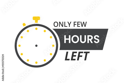 Only Few Hours Left Countdown Icon for Urgent Promotions