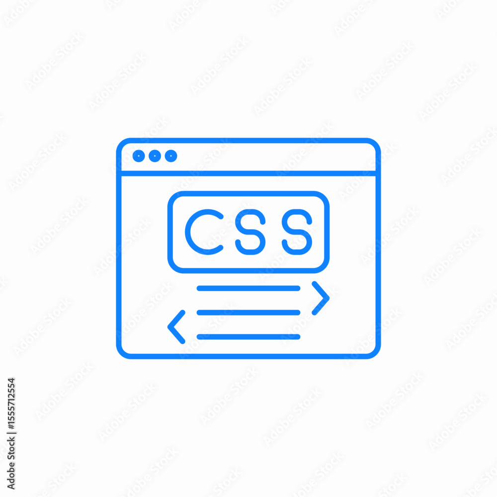 css browser window icon sign vector