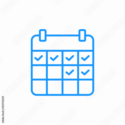 completed schedule icon sign vector