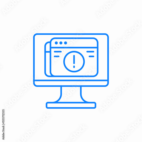 computer error message icon sign vector