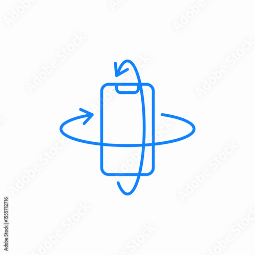mobile tilt control icon sign vector