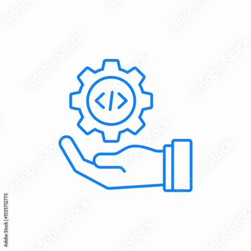 programming support icon sign vector