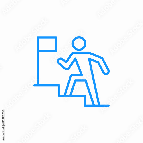 reaching goal icon sign vector
