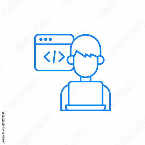 web developer icon icon sign vector