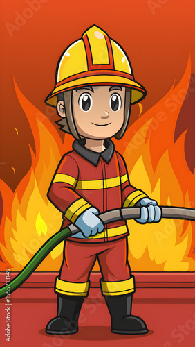 fireman with axe
