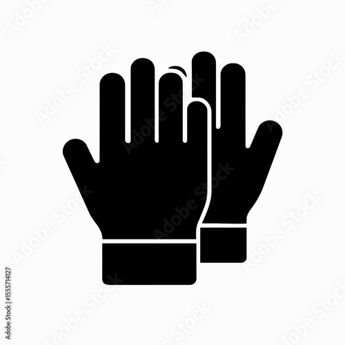 Protective gloves icon symbolizing mechanic safety – solid