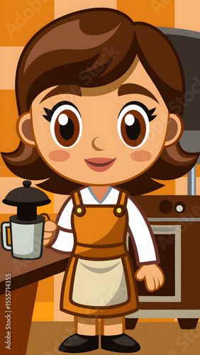 girl with a cup of coffee