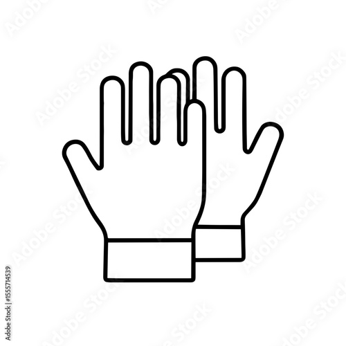Protective gloves icon symbolizing mechanic safety – outline
