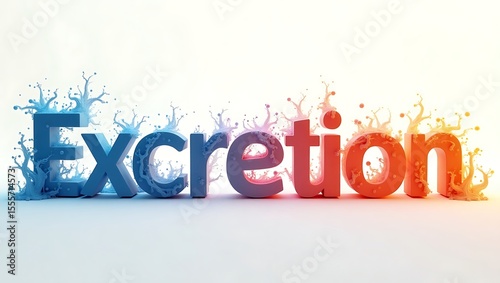 Excretion displayed in colorful splash effect on a dynamic background