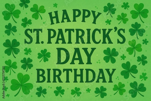 St. Patrick's Day themed birthday with green clovers, festive atmosphere