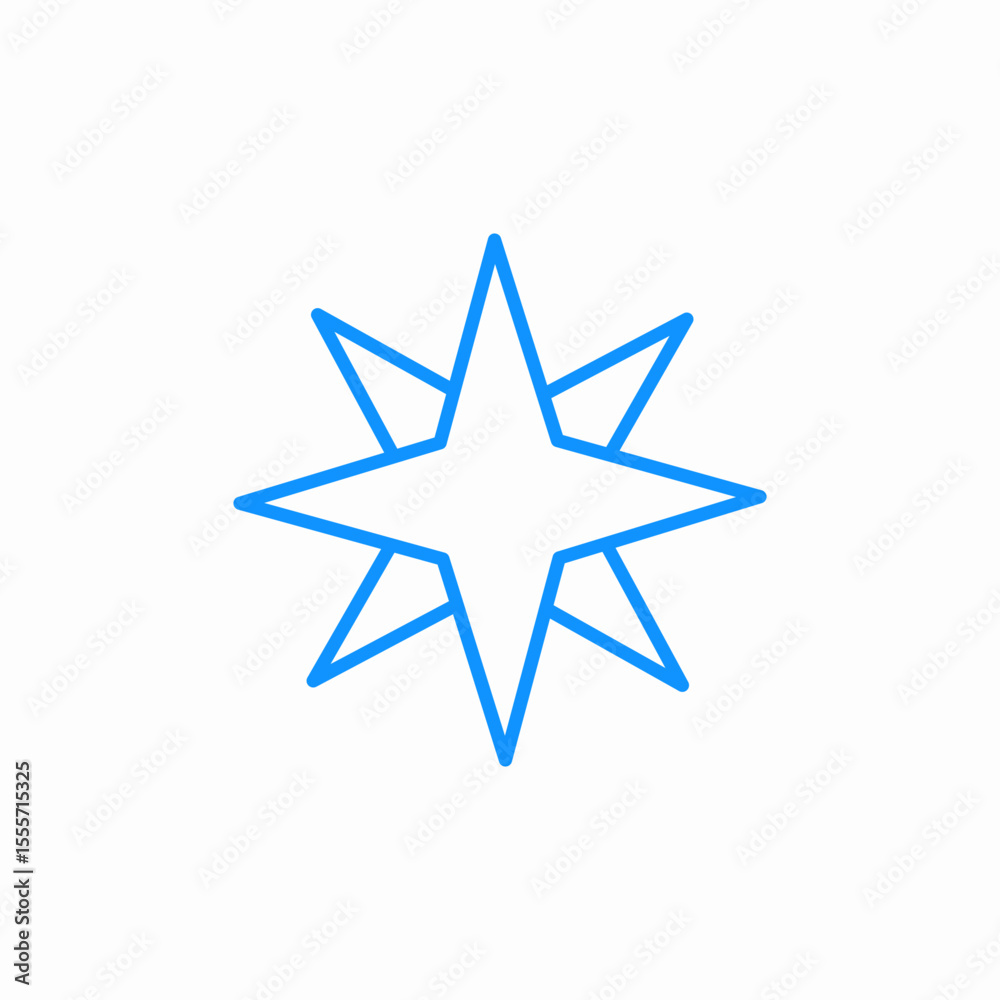 Obraz premium eight pointed star icon sign vector