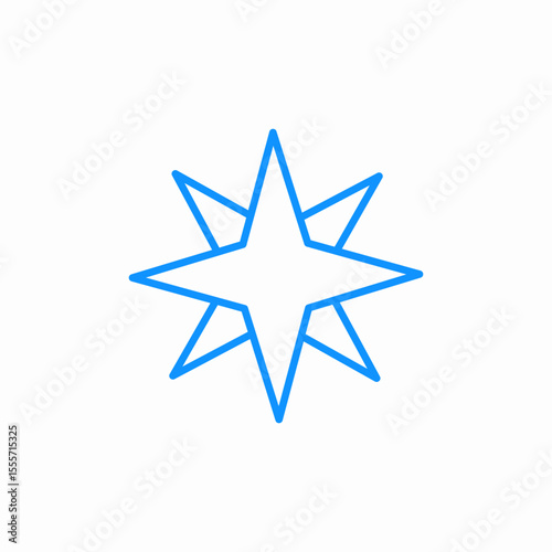 eight pointed star icon sign vector