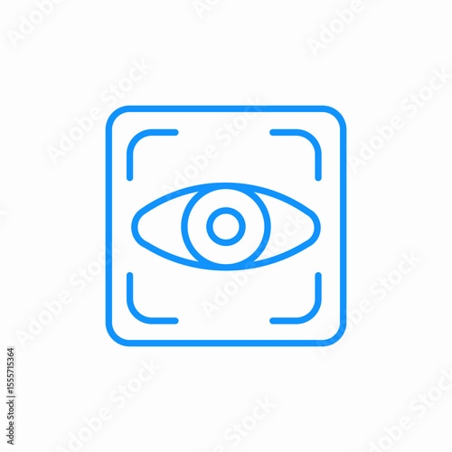 eye recognition icon sign vector