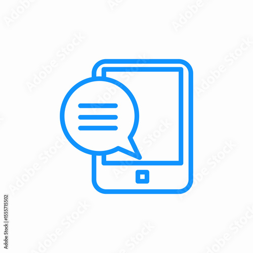 mobile message icon sign vector