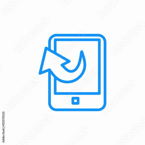 mobile receive icon sign vector