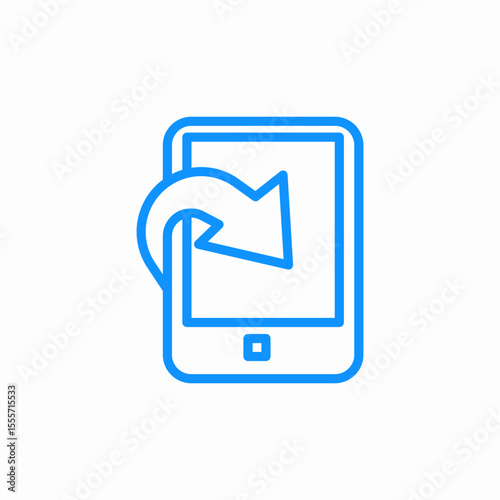 mobile transfer icon sign vector